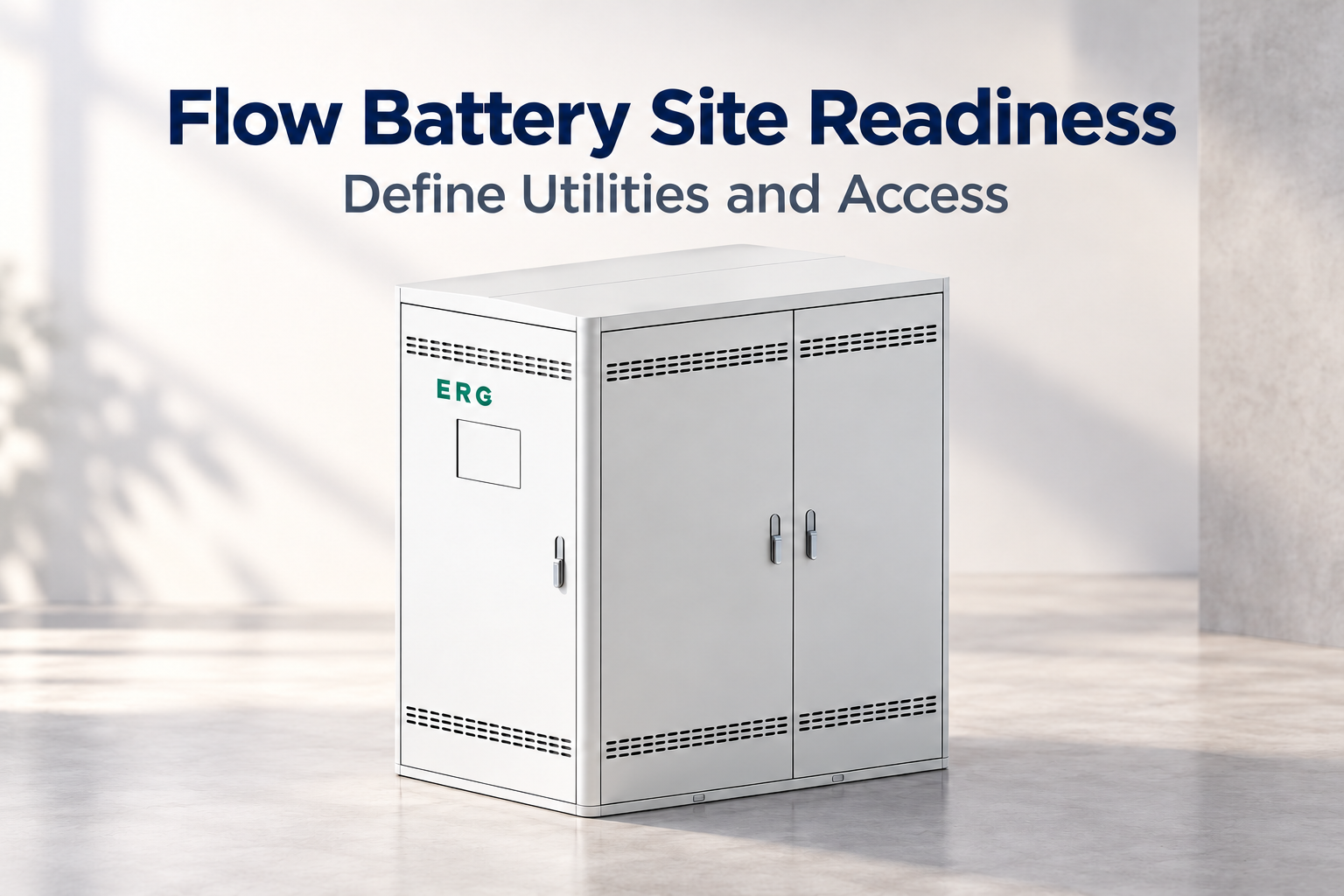 flow-battery-site-readiness-utilities-access-cover Flow Battery Site Readiness article cover featuring the corresponding website product with the text Flow Battery Site Readiness.